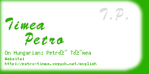 timea petro business card